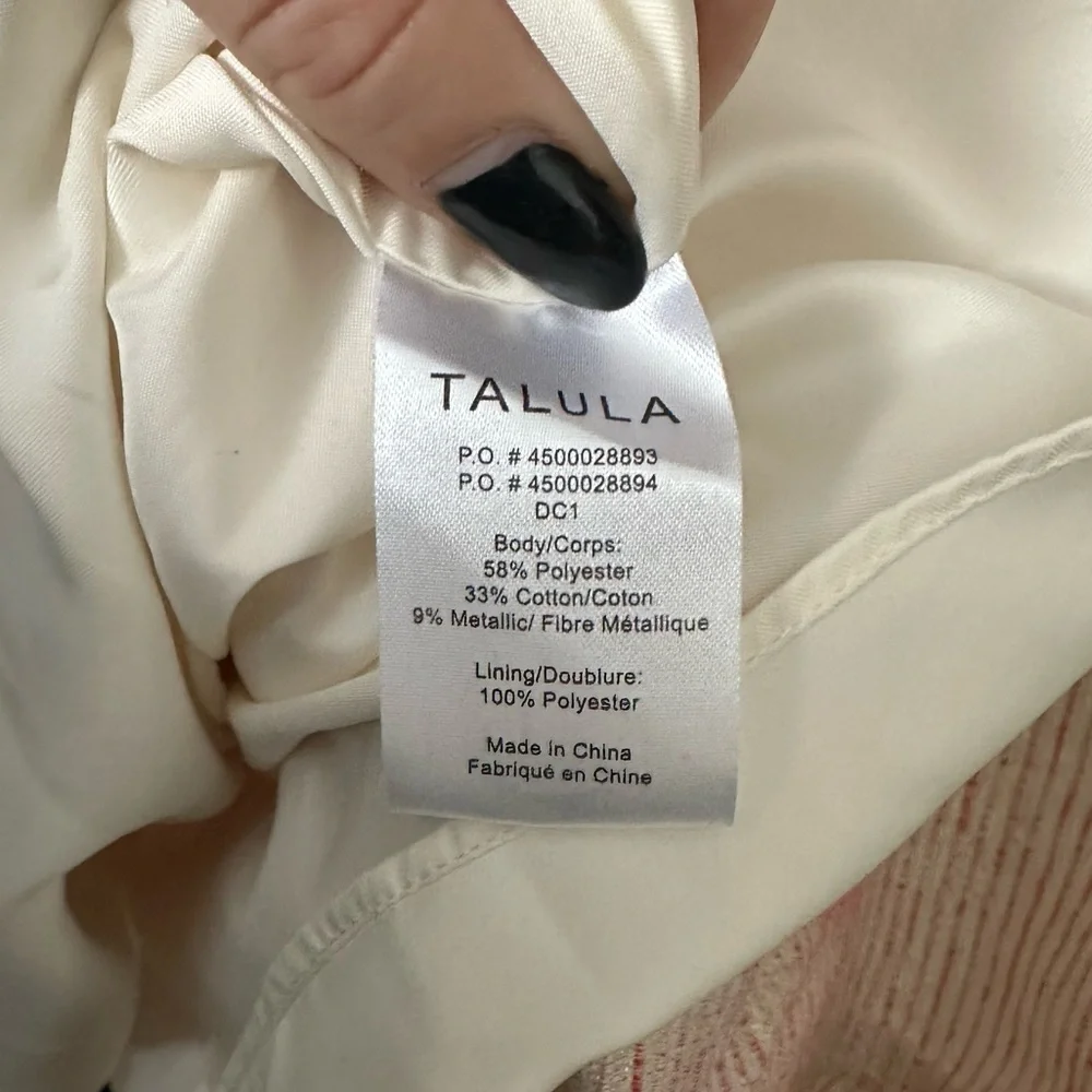 Aritzia Talula pink & cream striped strapless/spaghetti strap dress size 8 - Picture 3 of 6